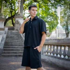 Conjunto Olavarria Crepé Negro