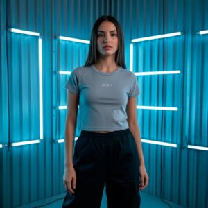 Remera Virgin Sign Gris Melange Vieja Scul