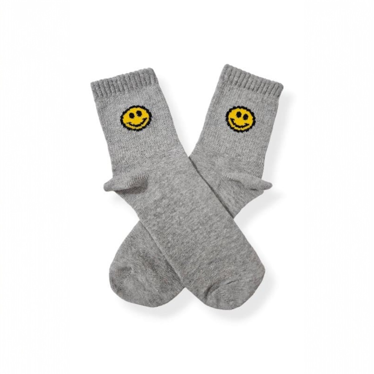 Medias grises con carita feliz