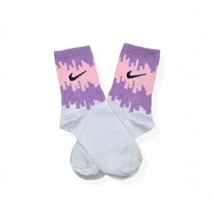 Medias blancas c lila y rosa NIKE