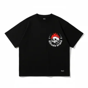 Remera boxy Big negra Rituals