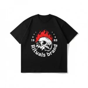 Remera boxy Big negra Rituals