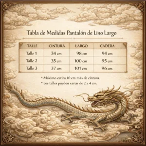 Pantalon de Lino oriental Rojo