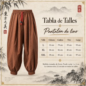 Pantalon de Lino oriental ladrillo