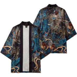 Haori Koi Azul Bronce