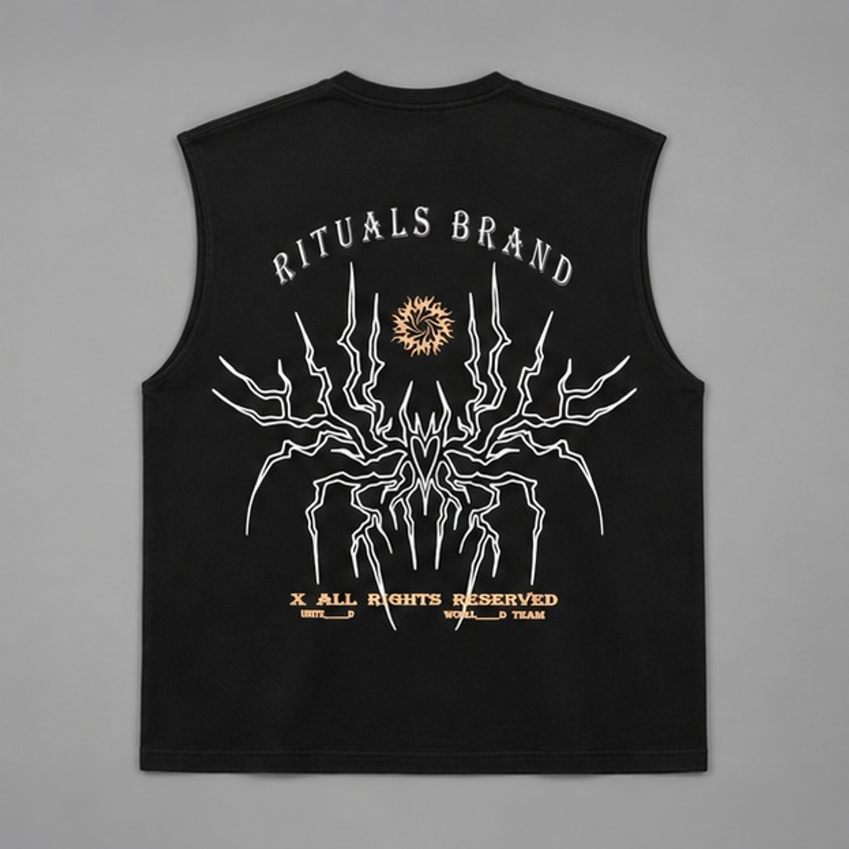 Sudadera Beat A — Prenda · espalda sobre fondo gris
