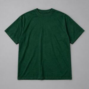 Remera Over Pesada Verde Ing. Ribar — Prenda · frente sobre fondo gris