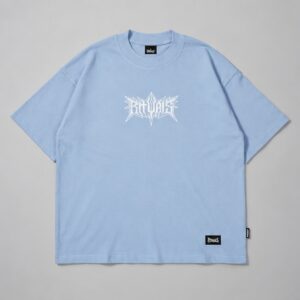 Remera boxy Song pastel blue Rituals — Prenda · frente sobre fondo gris
