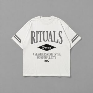 Remera boxy Sysiphus gris plata Rituals — espalda