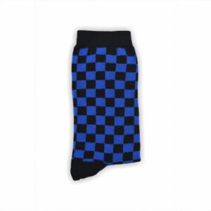 Medias Cuadraditos Azul-Negro
