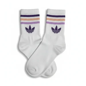 Medias blancas c lineas d colores Adidas