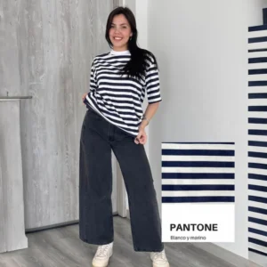 Remera Boxy Rayada AB Ribar