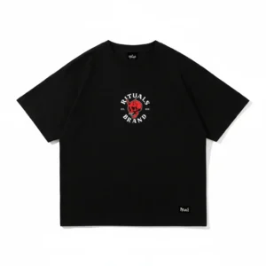 Remera boxy Skull Negra Rituals