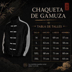 Chaqueta de Gamuza Deportiva Negra