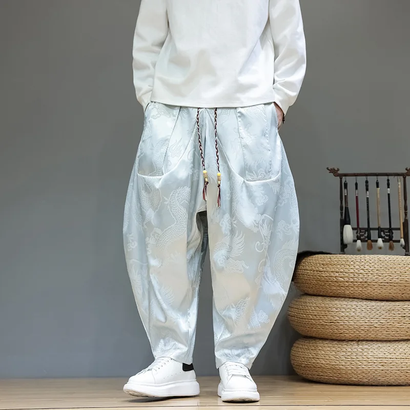 Pantalon Ryū Brocado Plata