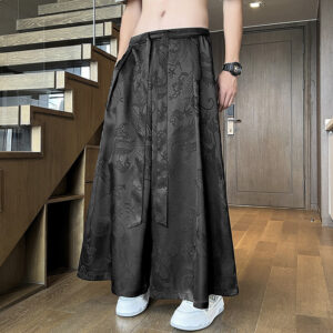 Pantalon Hakama Brocado Noir