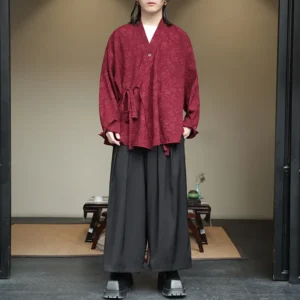Haori Bordo Minimal Texturado