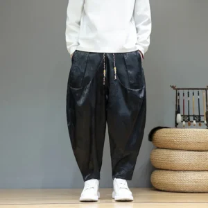 Pantalon Ryū Brocado Negro