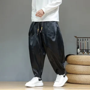 Pantalon Ryū Brocado Negro