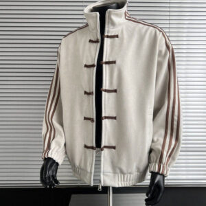 Chaqueta de Gamuza Deportiva Beige