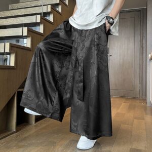 Pantalon Hakama Brocado Noir