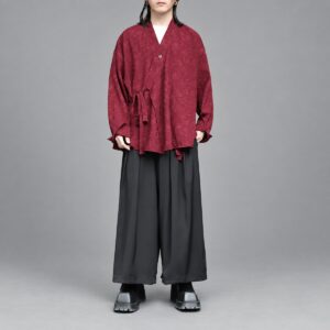 Haori Bordo Minimal Texturado