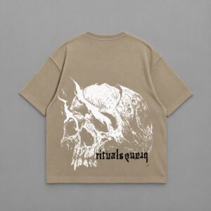 Remera boxy Demo camel Rituals — espalda