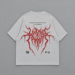 Remera boxy Witch gris plata Rituals — espalda