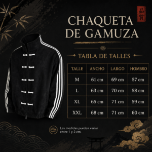 Chaqueta de Gamuza Deportiva Negra