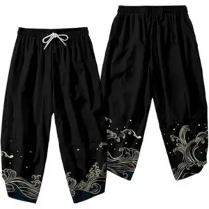 Pantalon Olas Doradas Negro