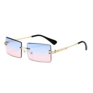 Gafas Rimless Gold Sky Blue Pink
