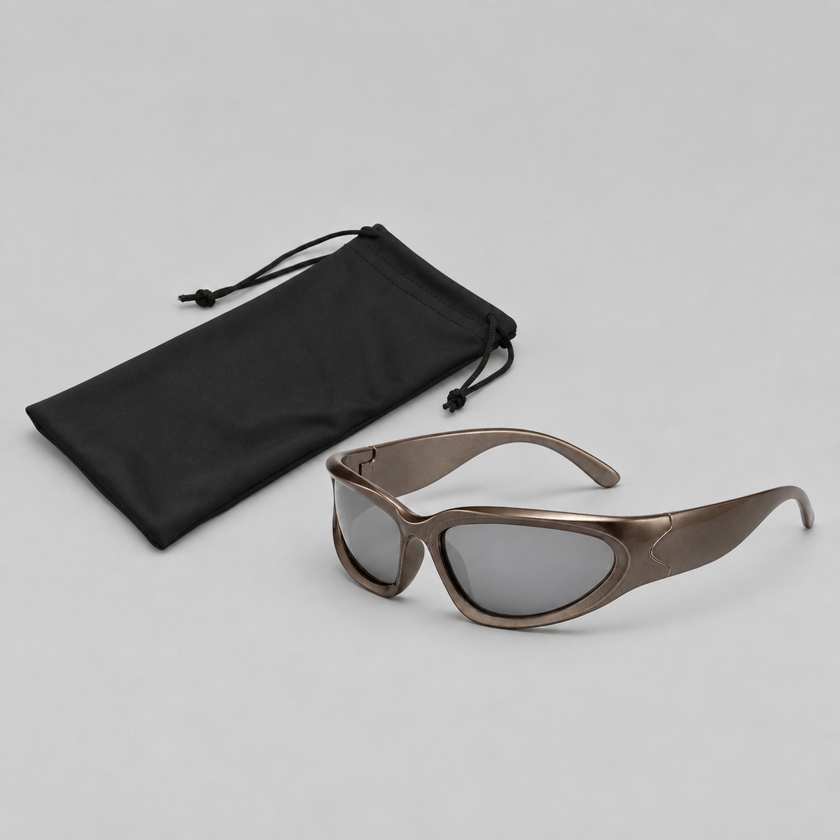 Gafas Cyclone Metallic Brown Choco con fundita negra