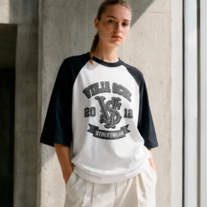 Remera Raglan Boxy Fit Vieja Scul Crew