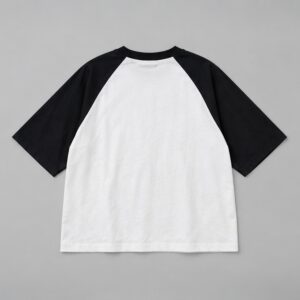 Remera Raglan Boxy Fit Vieja Scul Crew — Prenda · espalda sobre fondo gris