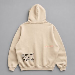 Hoodie Over Mask Oath — Foto secundaria sobre fondo gris