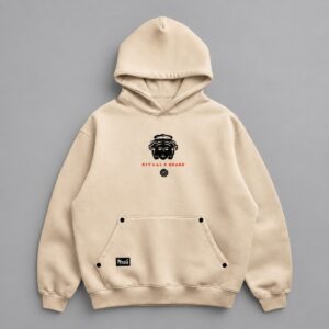 Hoodie Over Mask Oath — Portada sobre fondo gris
