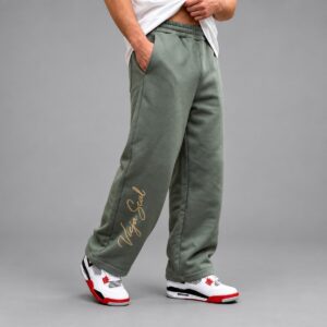 Jogging Recto Script Thot Vieja Scul — Vista principal sobre fondo gris