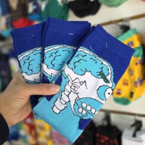 Medias Simpson Homero cerebro azul