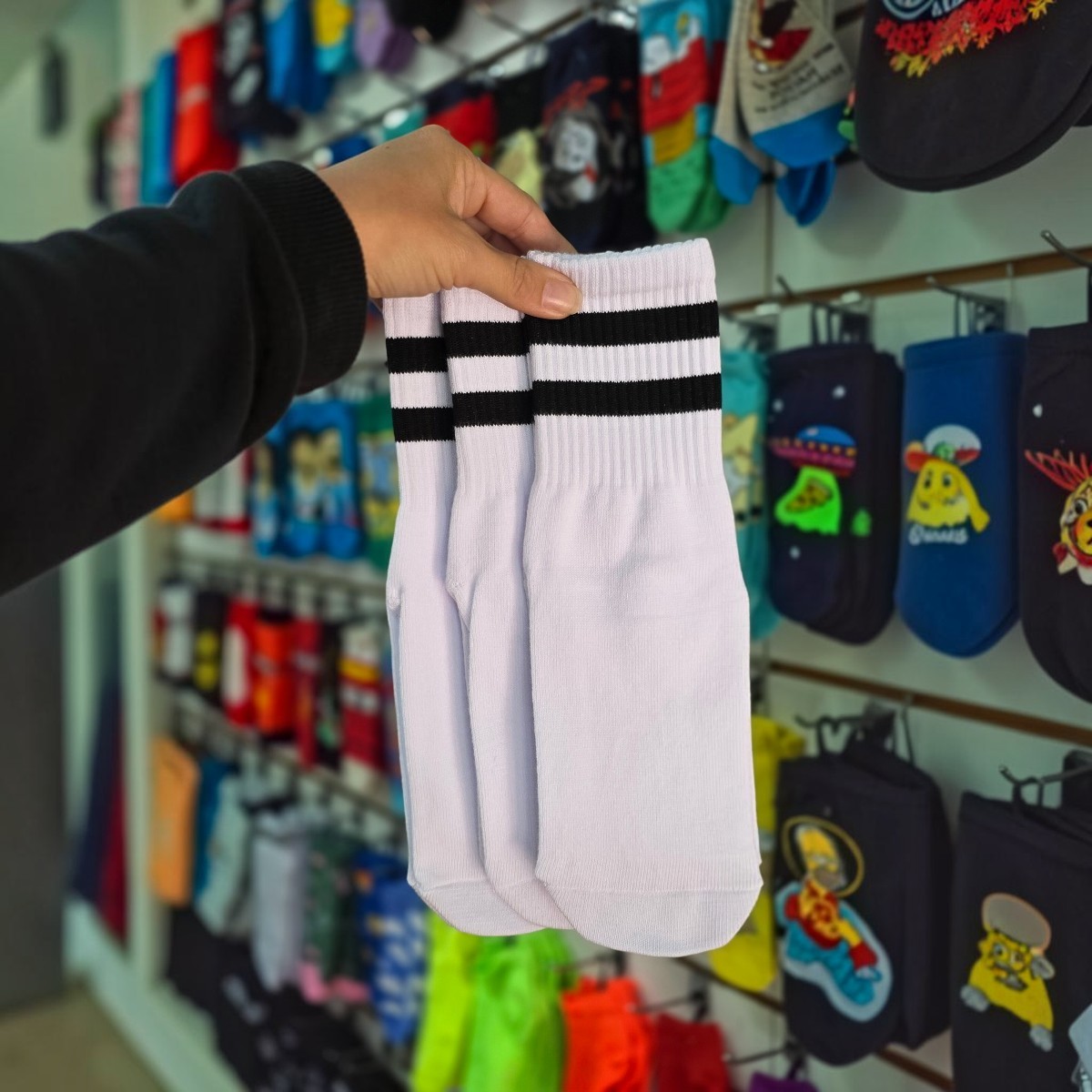 Medias Tenis blancos 2 lineas negras RMN