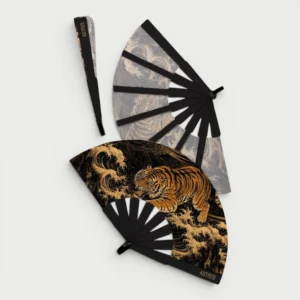 Abanico Koga Tiger con funda