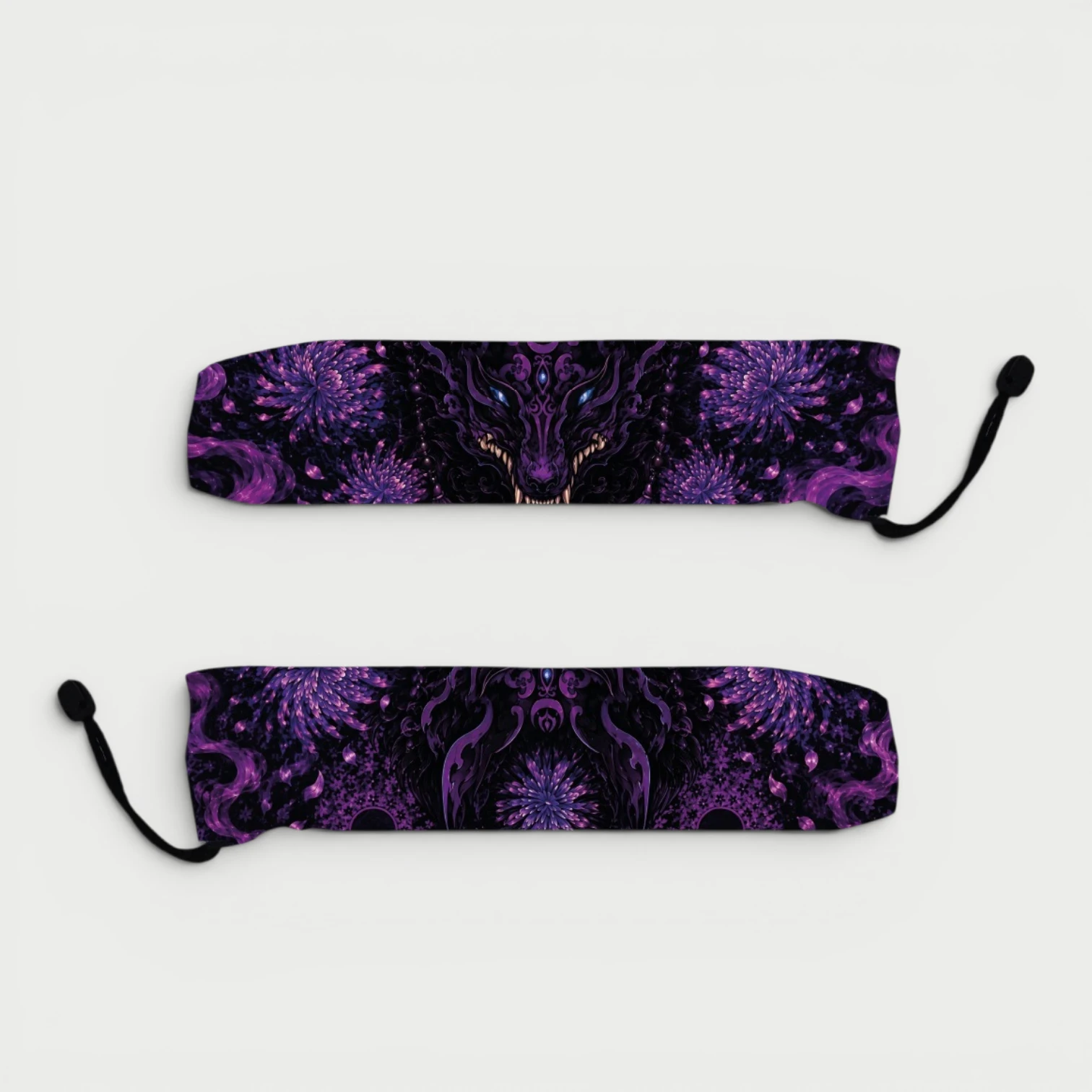Abanico Oni nebula violeta con funda - Imagen 2
