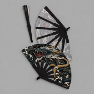 Abanico Karyu con funda - fondo gris