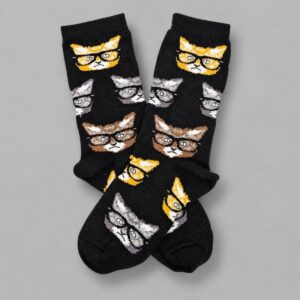 Medias Gatos con lentes CNT — Vista principal sobre fondo gris