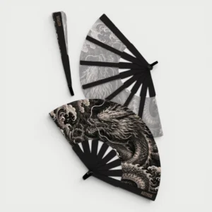 Abanico Tormenta Gris con funda