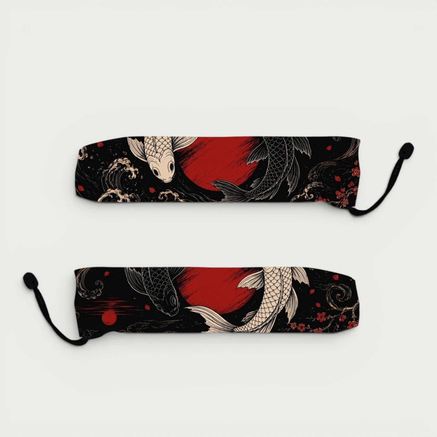 Abanico Koi Red Moon con funda - Imagen 2