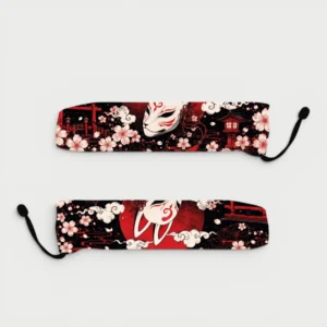 Abanico Hanami Kitsune con funda