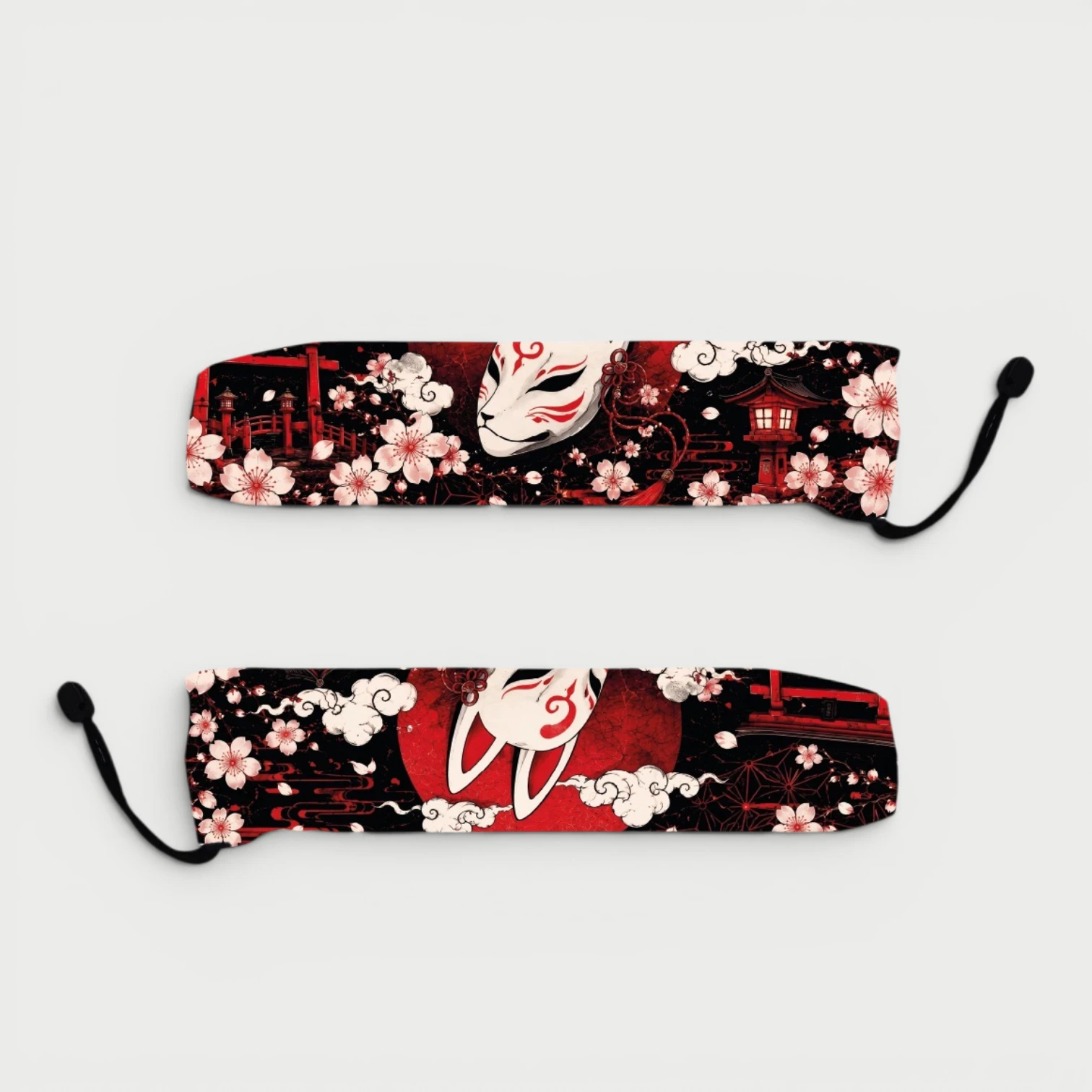Abanico Hanami Kitsune con funda - Imagen 2