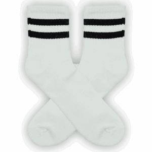 Medias Tenis blancos altos linea negra CNT
