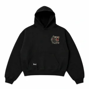 Hoodie Boxy Wolf Spirit black
