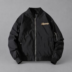 Chaqueta Bomber Sinners Cyber Retro Bordada negra
